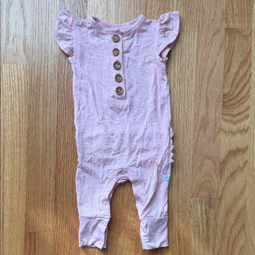 Pink Ruffled Baby Romper
